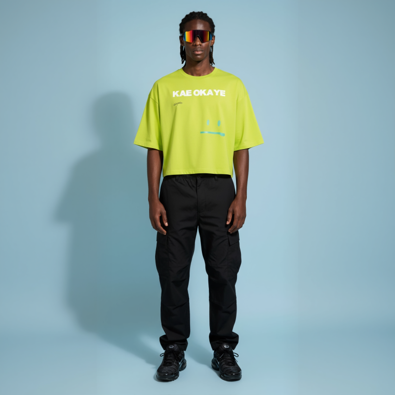 Box Fit Logo Tee in Lime Green